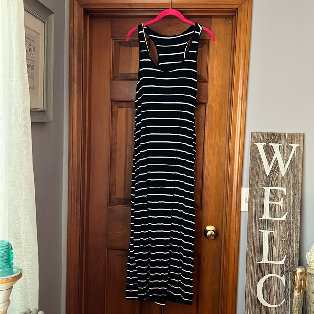 NWOT racerback black-and-white striped dress
